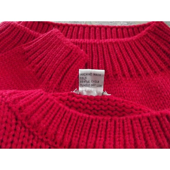 Hasting & Smith Sweater Womens Size Medium Red Christmas embellished pearls m - Picture 10 of 10